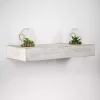 Kirklands Home Shelves|Whitewashed Wood Floating Shelf, 24 in.