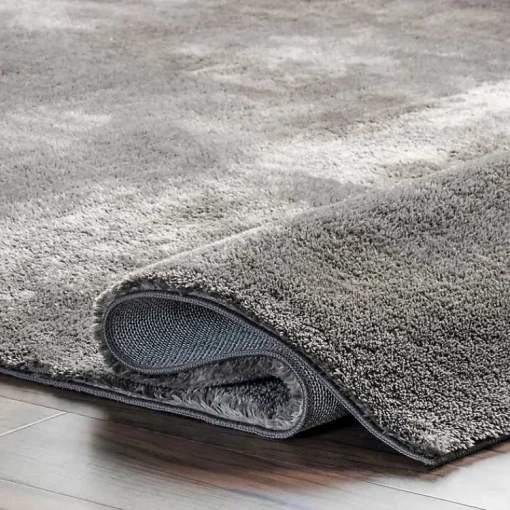 Kirklands Home Area Rugs|Whitlow Charcoal Shag Washable Area Rug, 8x10 Gray