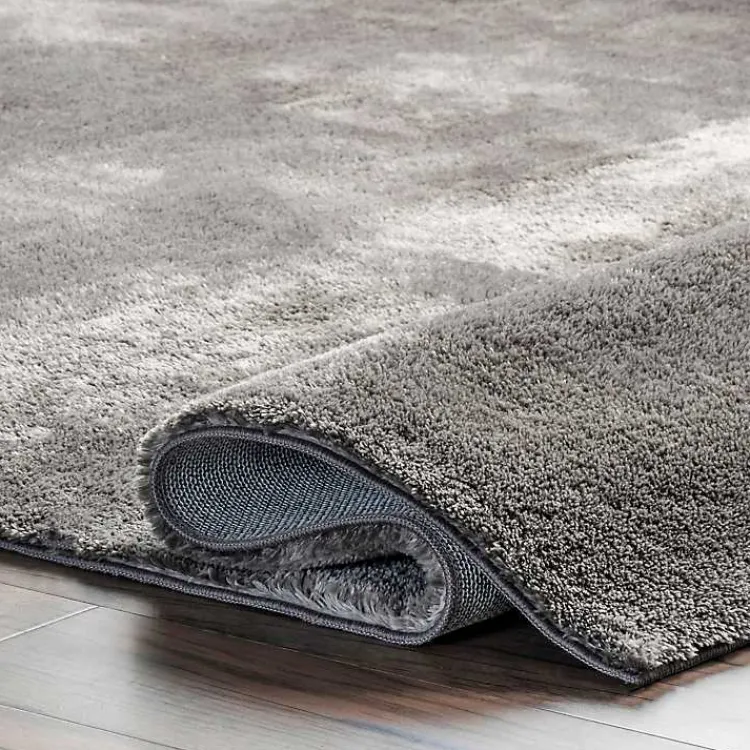Kirklands Home Area Rugs|Whitlow Charcoal Shag Washable Area Rug, 8x10 Gray