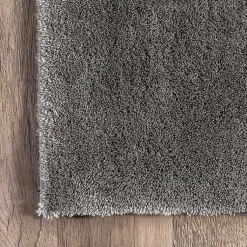 Kirklands Home Area Rugs|Whitlow Charcoal Shag Washable Area Rug, 8x10 Gray