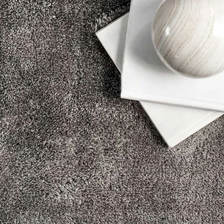 Kirklands Home Area Rugs|Whitlow Charcoal Shag Washable Area Rug, 8x10 Gray
