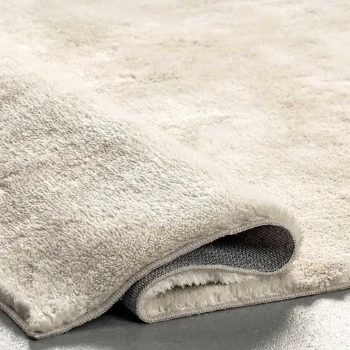 Kirklands Home Area Rugs|Whitlow Cream Shag Washable Area Rug, 5x8 Ivory