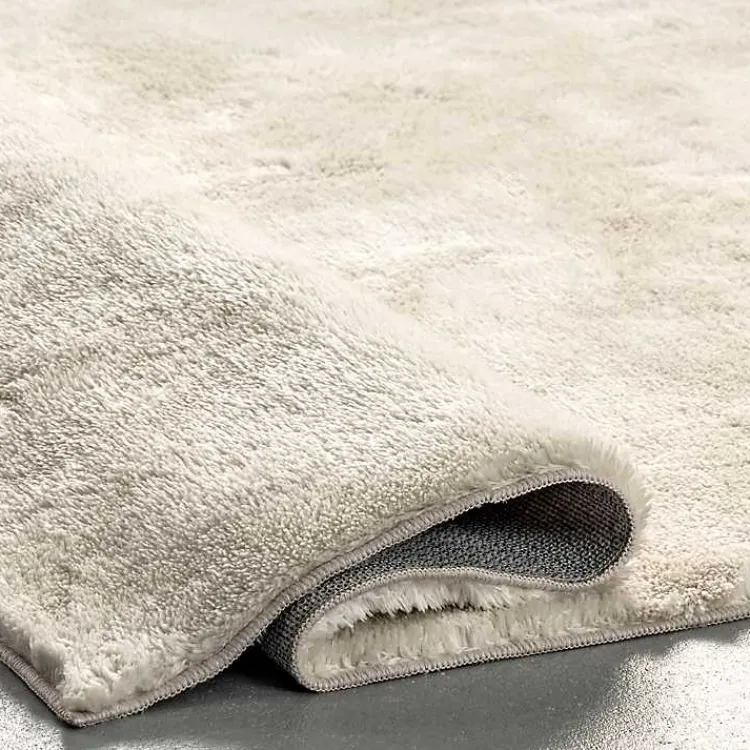 Kirklands Home Area Rugs|Whitlow Cream Shag Washable Area Rug, 5x8 Ivory