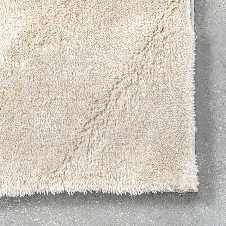 Kirklands Home Area Rugs|Whitlow Cream Shag Washable Area Rug, 5x8 Ivory