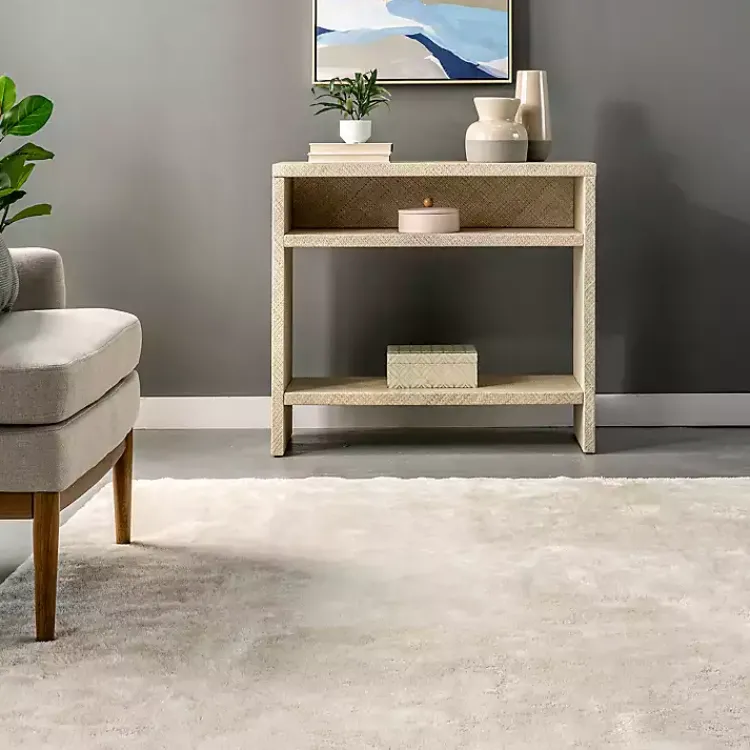 Kirklands Home Area Rugs|Whitlow Cream Shag Washable Area Rug, 5x8 Ivory
