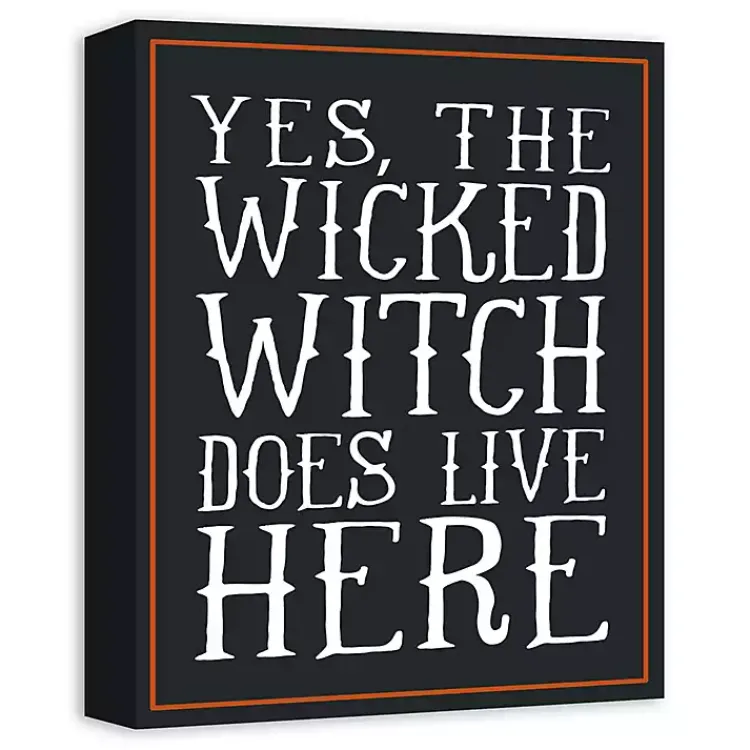Sale Wicked Witch Lives Here Canvas Art Print Halloween