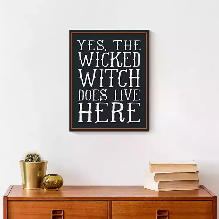 Sale Wicked Witch Lives Here Canvas Art Print Halloween