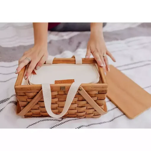 Kirklands Home Serving & Entertaining|Wicker Picnic Basket with Removable Cooler