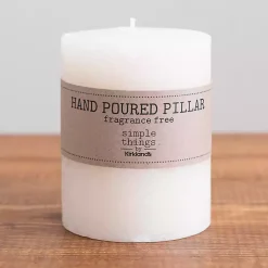 Online Wide Unscented Pillar Candle, 5 in. Candles