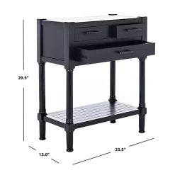 Kirklands Home Console Tables|Wilbert 3-Drawer Console Table Black