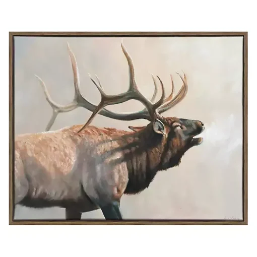 Kirklands Home Canvas Art|Wild Elk Framed Canvas Art Print