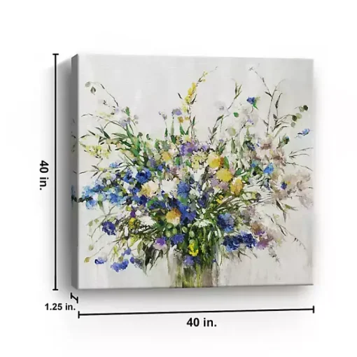 Kirklands Home Canvas Art|Wild Grown Bouquet Canvas Art Print, 40x40 in.