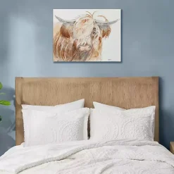 Kirklands Home Canvas Art|Windswept Highland Bull Canvas Art Print