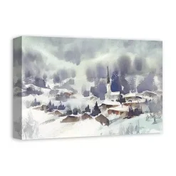New Winter Abstract Landscape Canvas Art Print Christmas Art & Wall Decor