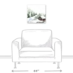 Hot Winter Cabin Canvas Art Print Christmas Art & Wall Decor