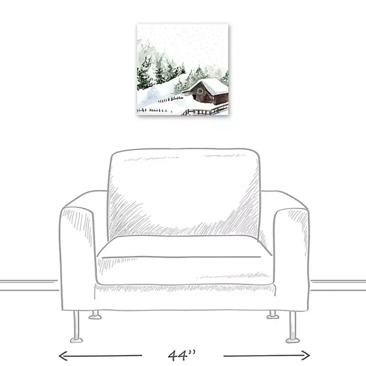 Hot Winter Cabin Canvas Art Print Christmas Art & Wall Decor