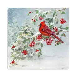 Hot Winter Cardinal Canvas Art Print Christmas Art & Wall Decor