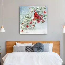 Hot Winter Cardinal Canvas Art Print Christmas Art & Wall Decor