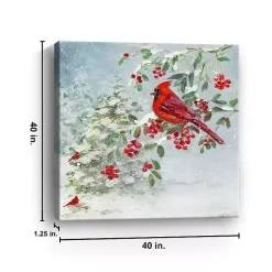 Hot Winter Cardinal Canvas Art Print Christmas Art & Wall Decor