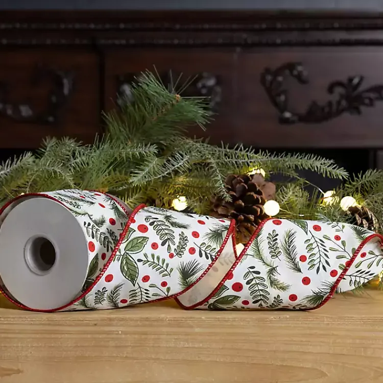 Hot Winter Foliage 10 yard Christmas Ribbon Christmas Decorations