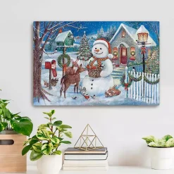 Clearance Winter Gathering Canvas Christmas Art Print Christmas Art & Wall Decor