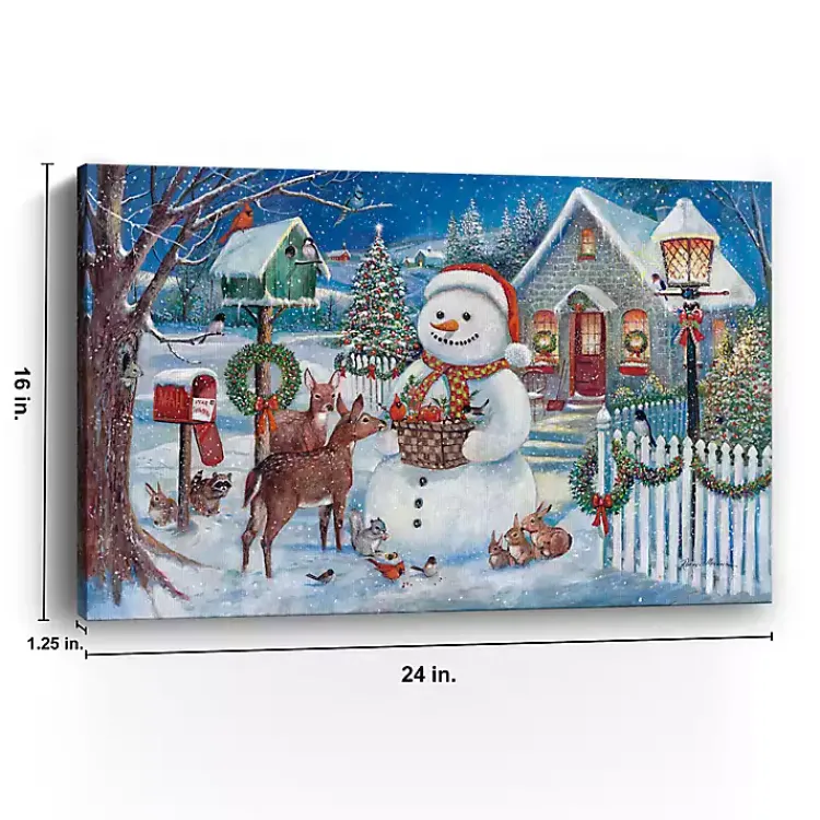 Clearance Winter Gathering Canvas Christmas Art Print Christmas Art & Wall Decor