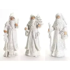 Hot Winter Resin Santa Figurines, Set of 3 Christmas Decorations