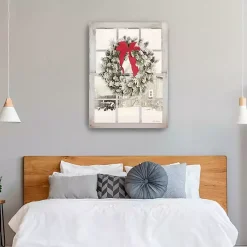 Online Winter Window View Canvas Art Print Christmas Art & Wall Decor