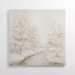 Hot Winter Wonderland Forest Canvas Art Print Christmas Art & Wall Decor