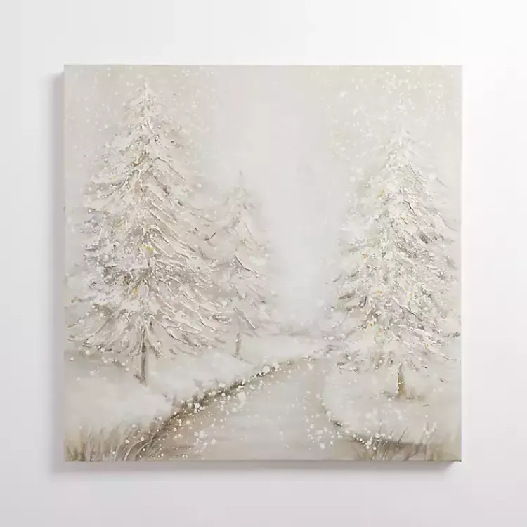 Hot Winter Wonderland Forest Canvas Art Print Christmas Art & Wall Decor