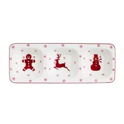 Kirklands Home Serving & Entertaining|Winterfest 3-Section Serving Dish