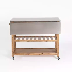 Kirklands Home Kitchen Islands & Bar Carts|Wire Brush Sonoma Drop Leaf Kitchen Island Brown