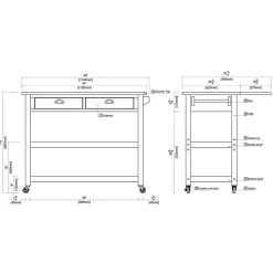 Kirklands Home Kitchen Islands & Bar Carts|Wire Brush Sonoma Drop Leaf Kitchen Island Brown