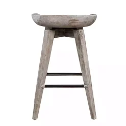 Kirklands Home Bar Stools & Counter Height Stools|Wirebrushed Barnwood Swivel Counter Stool