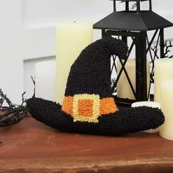 Hot Witch Hat Shaped Halloween Throw Pillow Halloween