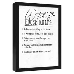 Best Witch's House Rules Halloween Wall Plaque Halloween