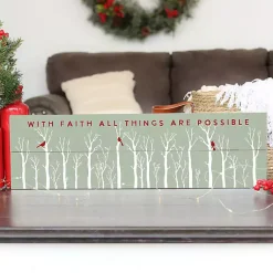 Hot With Faith Cardinals Wall Plaque Christmas Art & Wall Decor