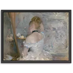 Kirklands Home Canvas Art|Woman At Her Toilette Framed Canvas Art Print Gray