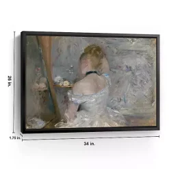 Kirklands Home Canvas Art|Woman At Her Toilette Framed Canvas Art Print Gray