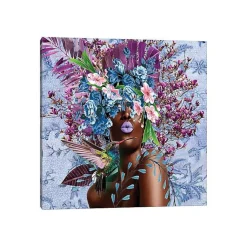 Kirklands Home Canvas Art|Woman in Bloom Purplicious Giclee Canvas Art Print Purple