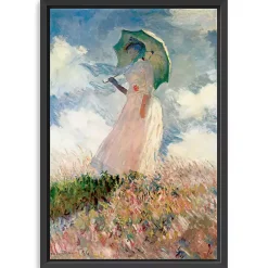 Kirklands Home Canvas Art|Woman with a Parasol Framed Canvas Art Print Multi