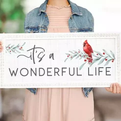 Wonderful Life Beaded Frame Wall Plaque Christmas Art & Wall Decor