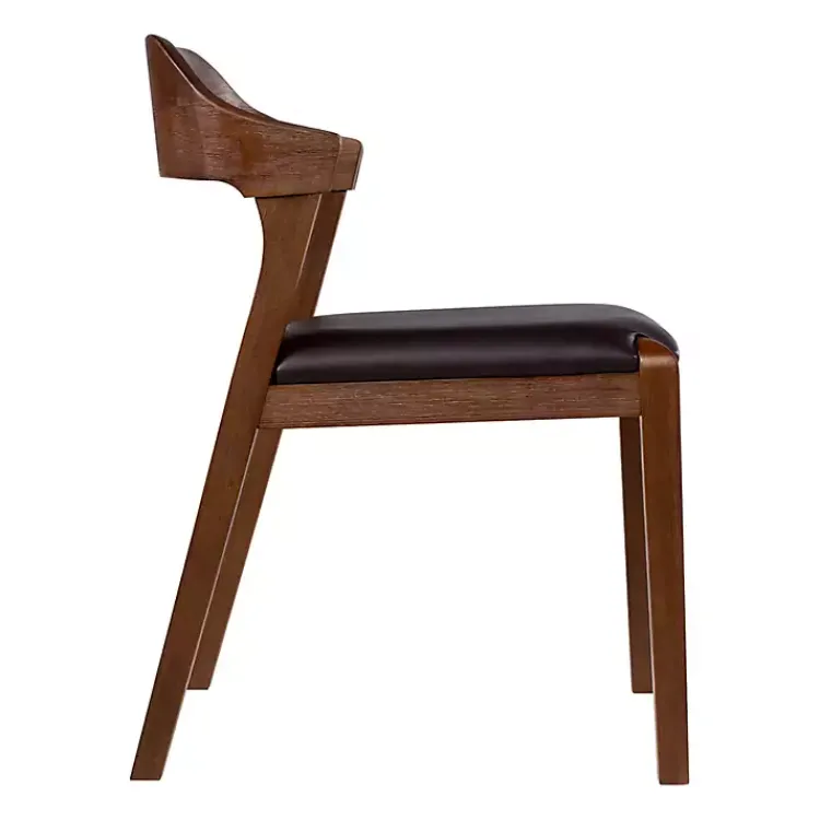 Kirklands Home Dining Chairs|Wood and Faux Leather Dining Chair Black