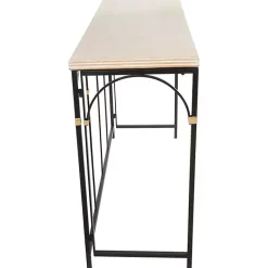 Kirklands Home Console Tables|Wood and Metal Arches Console Table