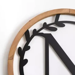 Kirklands Home Monogram Wall Decor|Wood and Metal Laurel N Plaque
