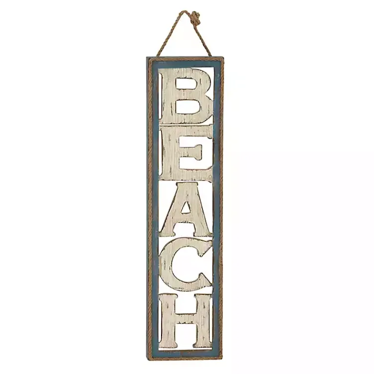 Kirklands Home Wall Quotes & Signs|Wood Cut-Out Beach Hanging Wall Plaque