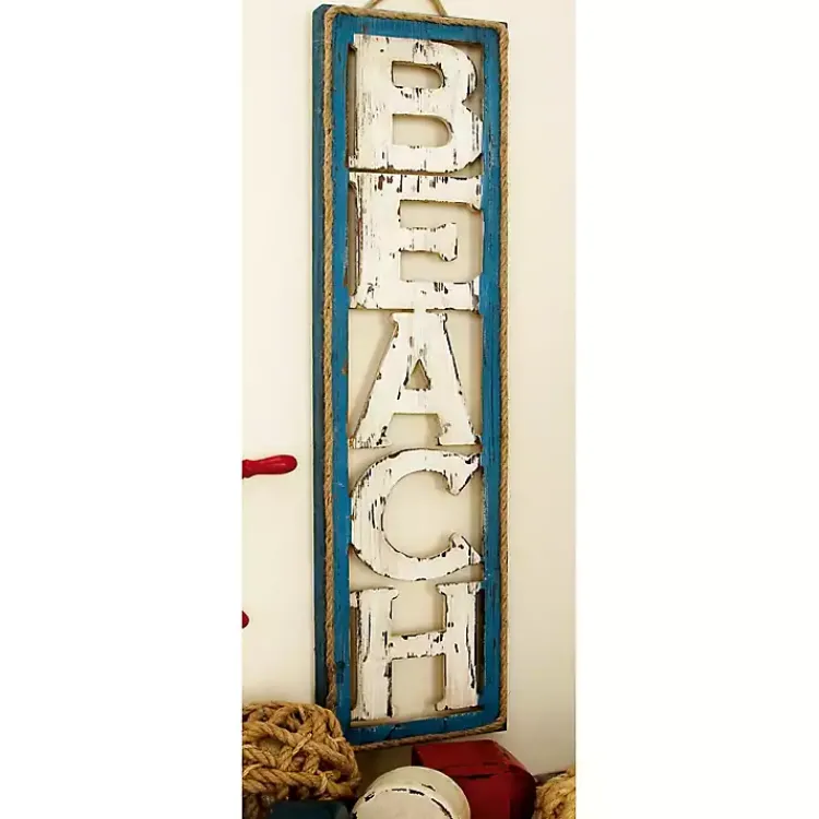 Kirklands Home Wall Quotes & Signs|Wood Cut-Out Beach Hanging Wall Plaque