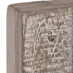 Kirklands Home Wall Plaques|Wood Plank and Mirror Slice Wall Plaques, Set of 3