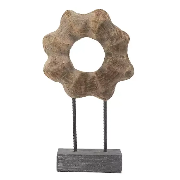 Clearance Wood Wave Ring Figurine Statues & Figurines