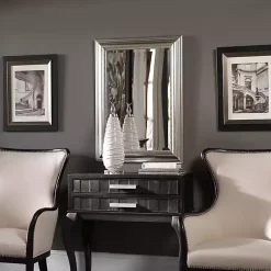 Kirklands Home Decorative Mirrors|Wooden Silver Leaf Mirror